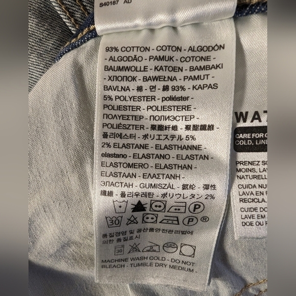 Levi's high rise denim Mini skirt, With stars, Sz 18W New With Tags - Picture 13 of 14